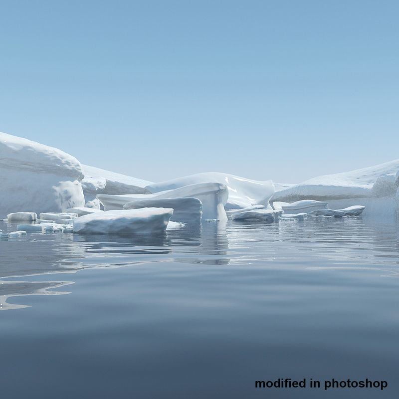 Iceberg landscape 3D model_15