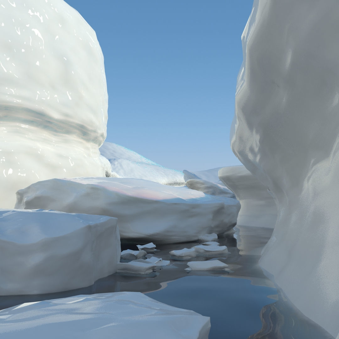 Iceberg landscape 3D model_2