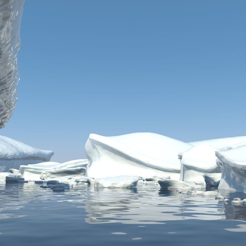 Iceberg landscape 3D model_17