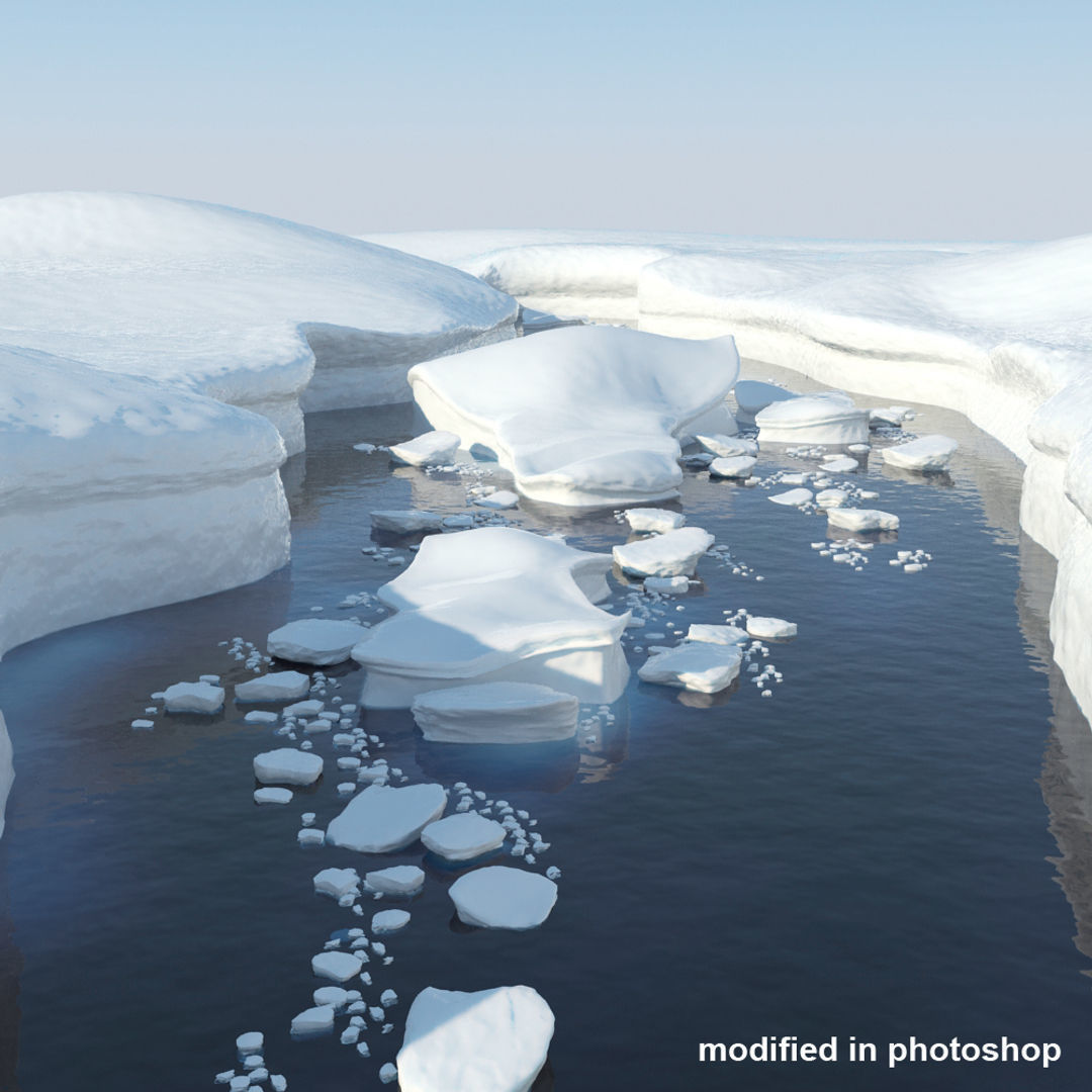 Iceberg landscape 3D model_10