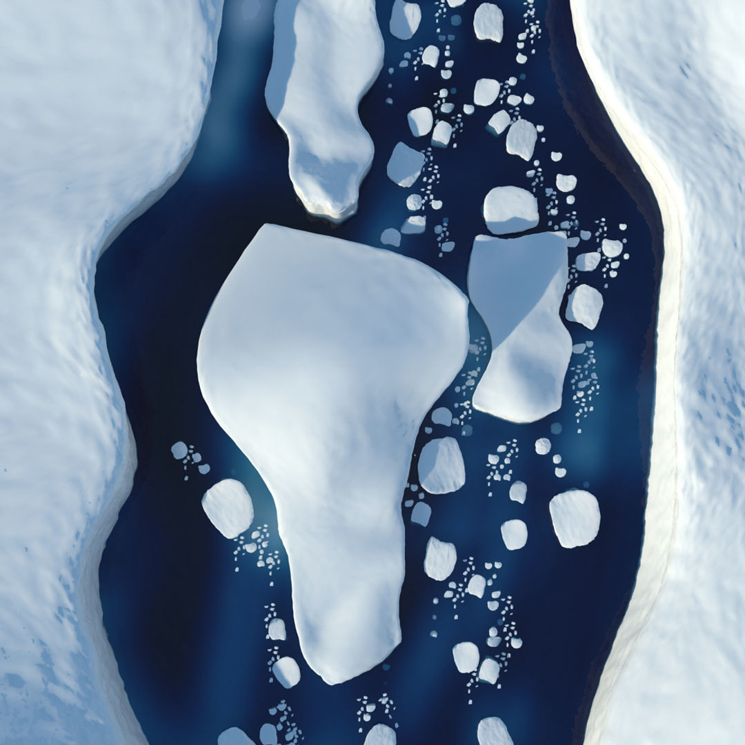 Iceberg landscape 3D model_6