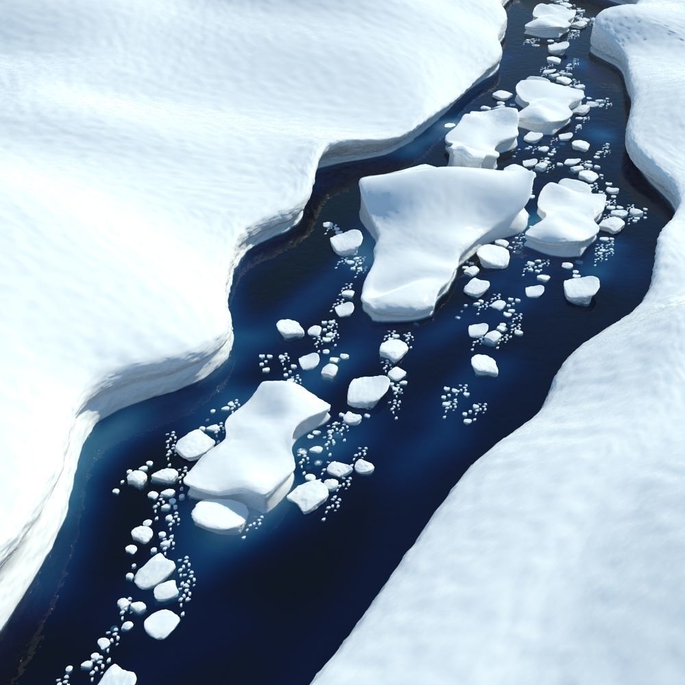 Iceberg landscape 3D model_1