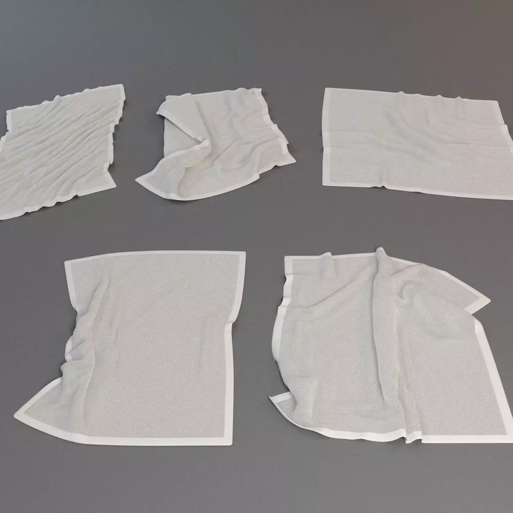 Towel Collection 1 set of paper 3D model_0
