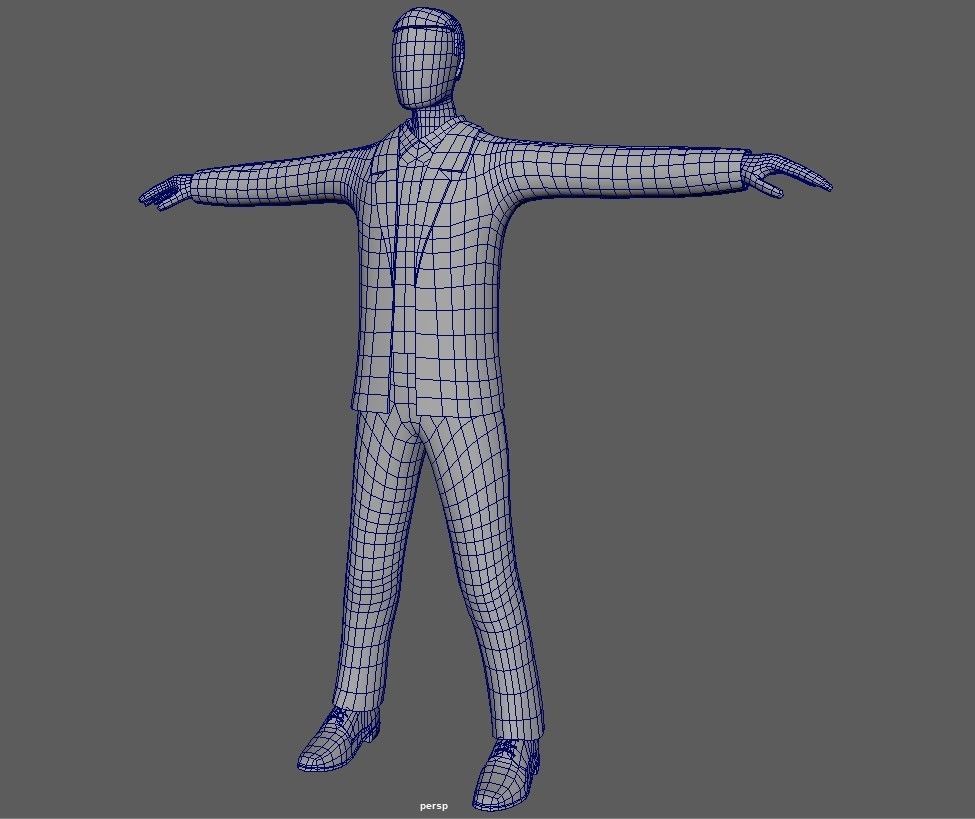 Basic male model 3D model_1