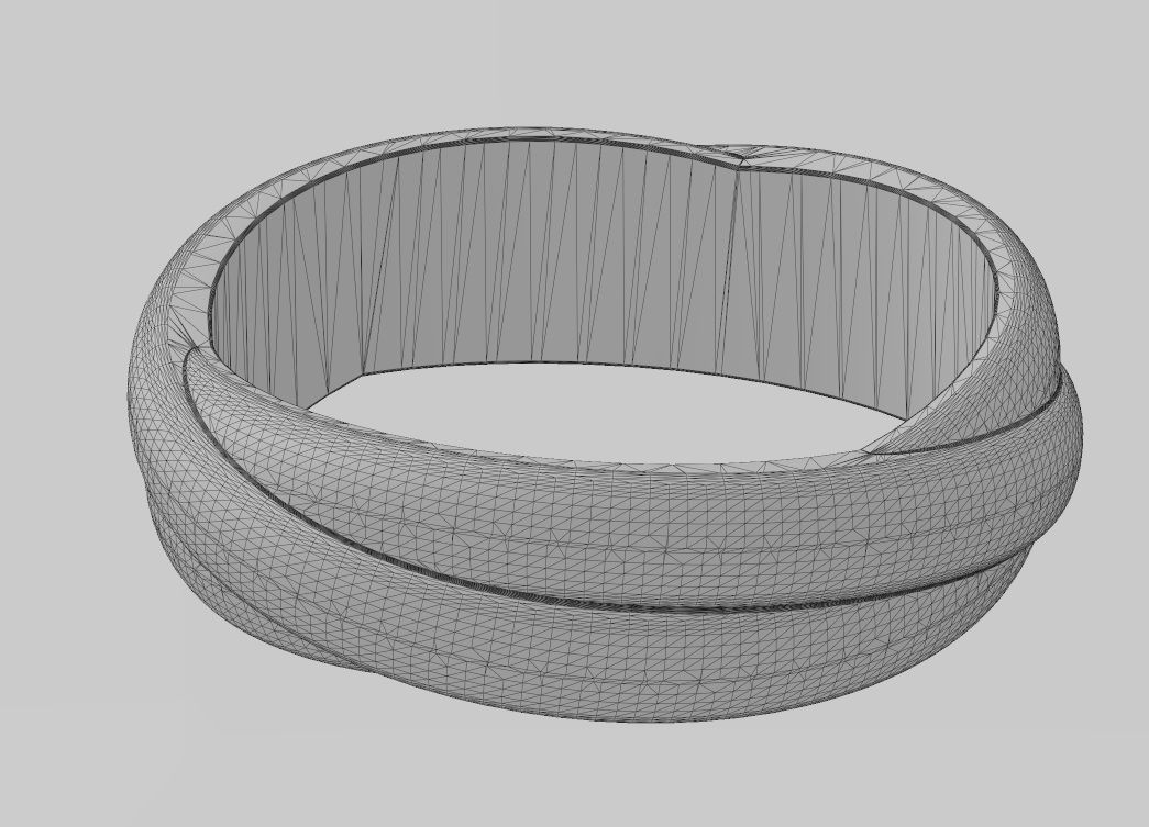 Overlapping rounded rings fashion band Us sizes 5to9 3D print model_12