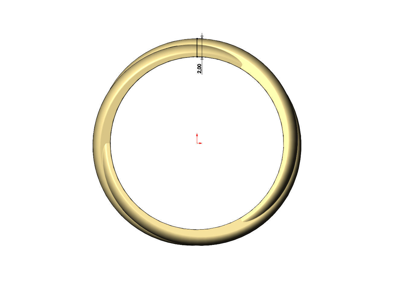 Overlapping rounded rings fashion band Us sizes 5to9 3D print model_6