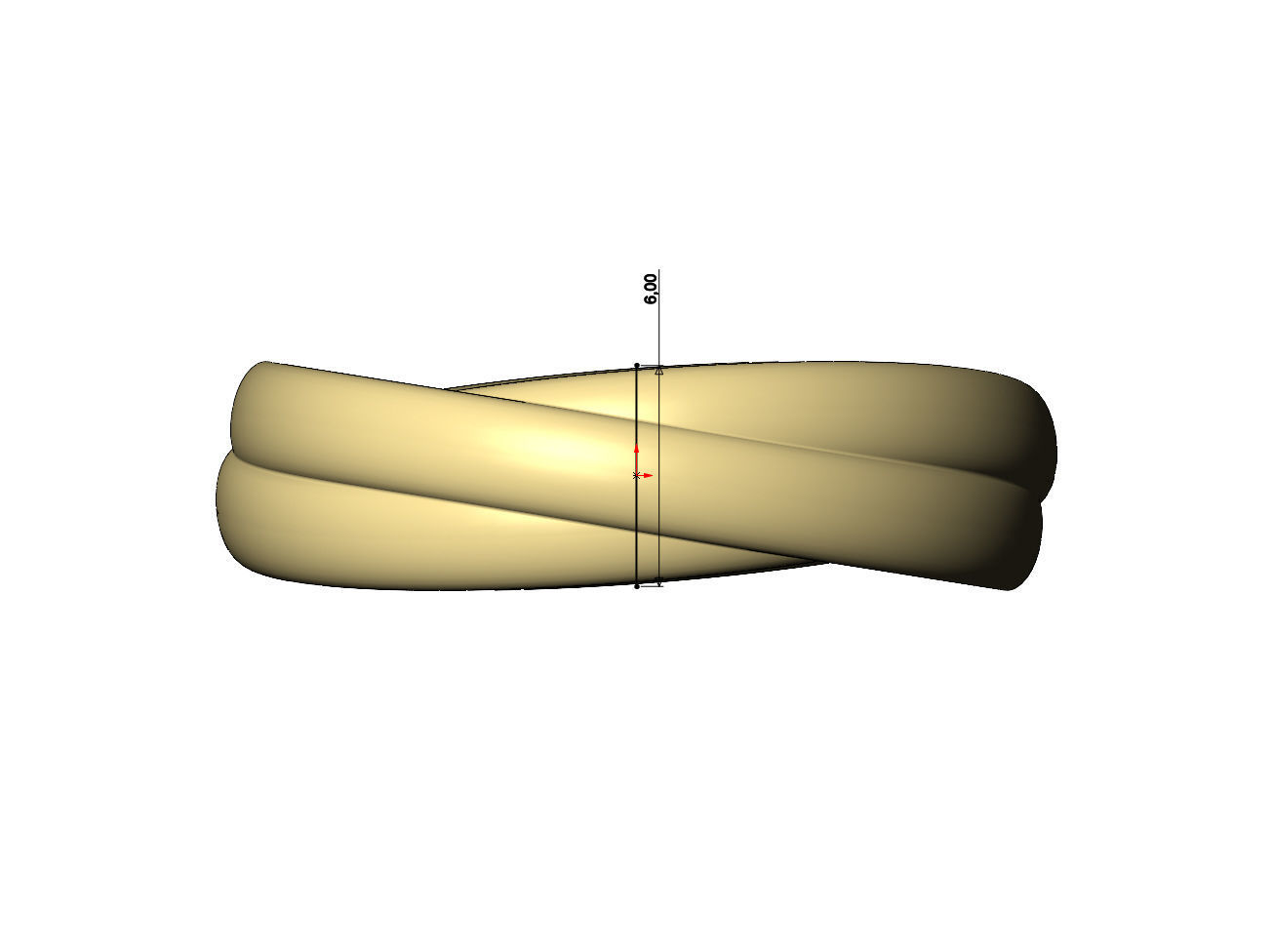 Overlapping rounded rings fashion band Us sizes 5to9 3D print model_5