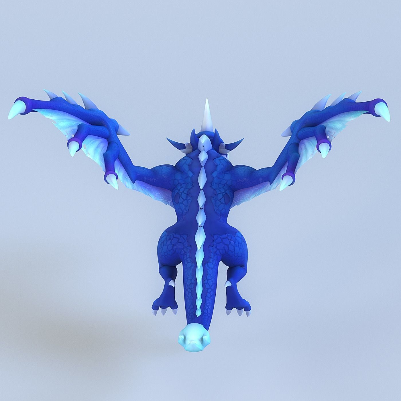 Cartoon Dragon Low-poly 3D model_3