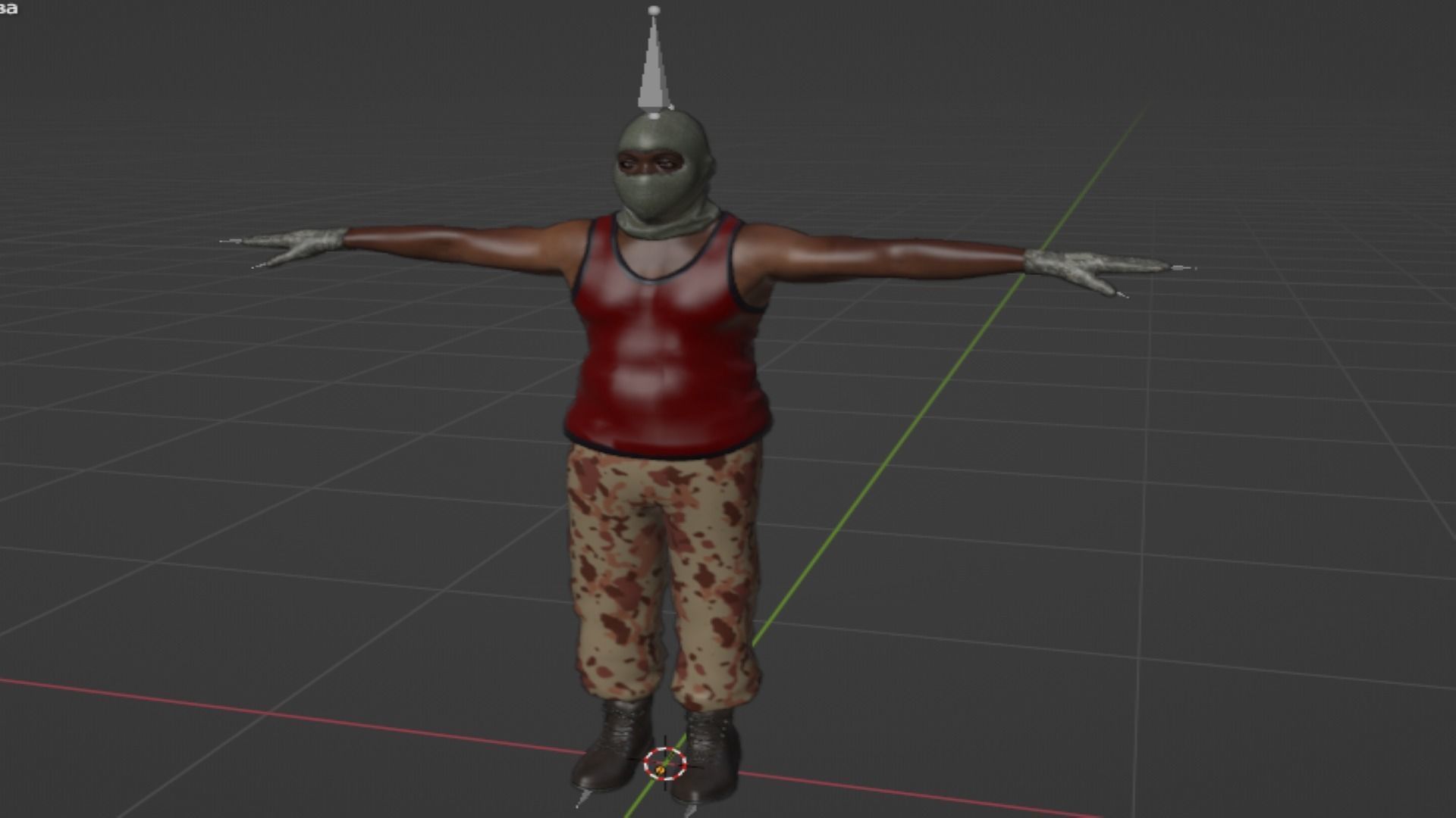 pirate slaver Low-poly 3D model_3