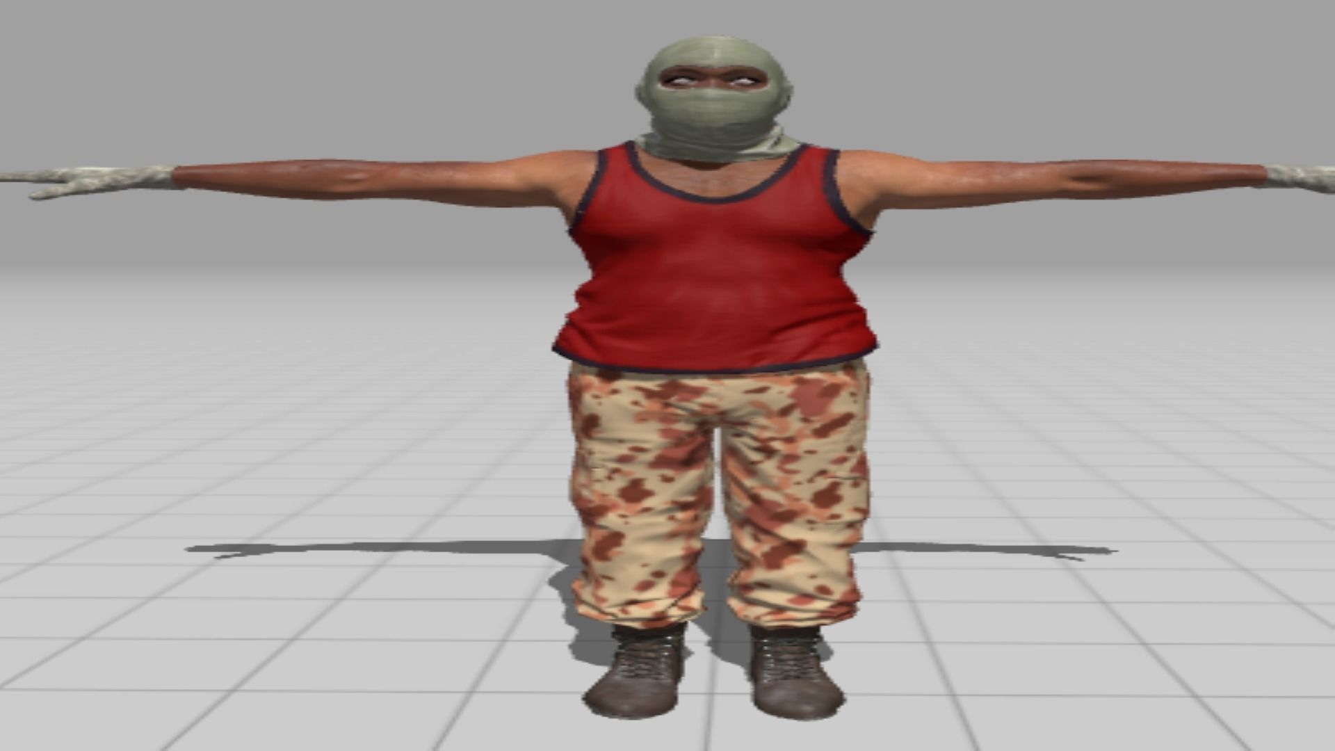 pirate slaver Low-poly 3D model_2