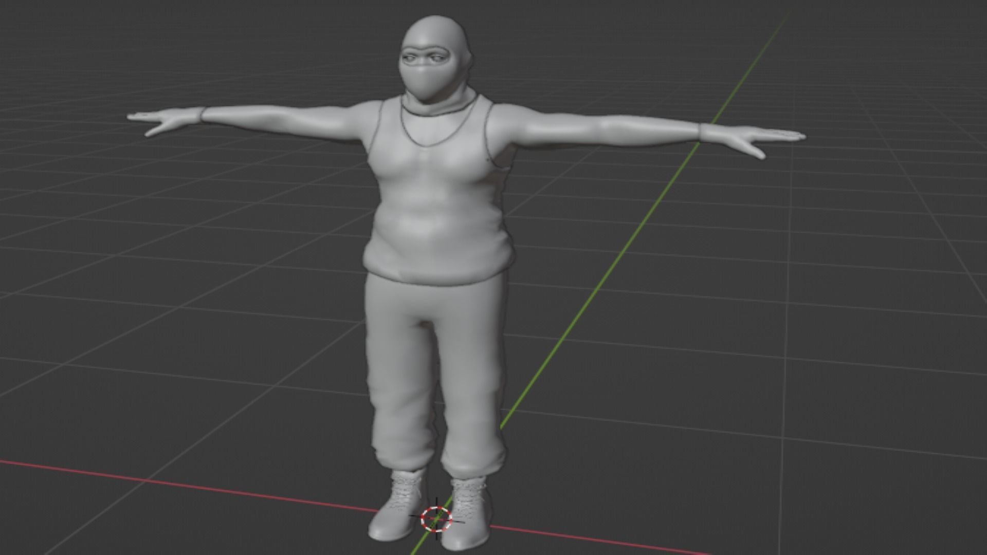 pirate slaver Low-poly 3D model_4