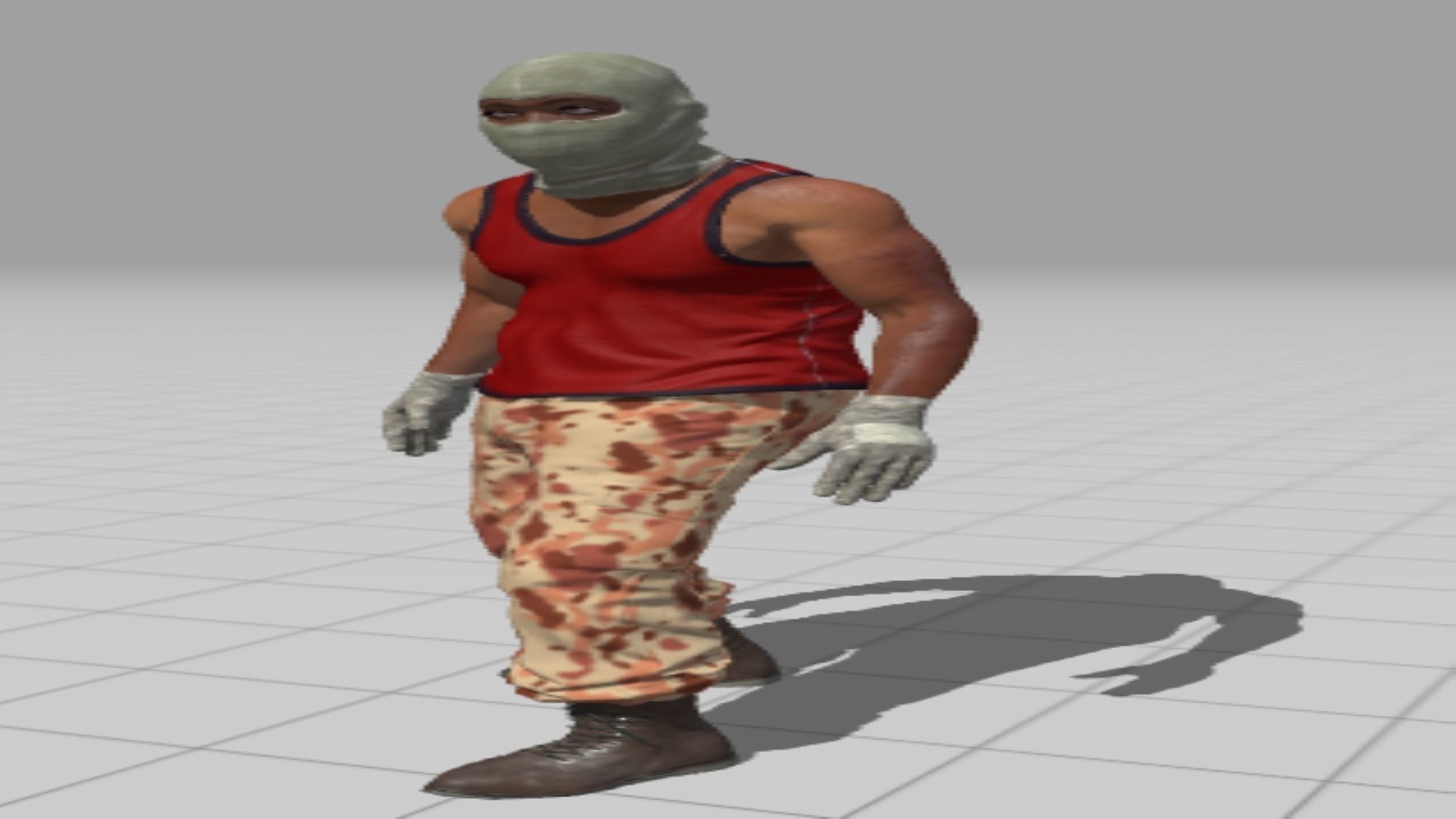 pirate slaver Low-poly 3D model_5