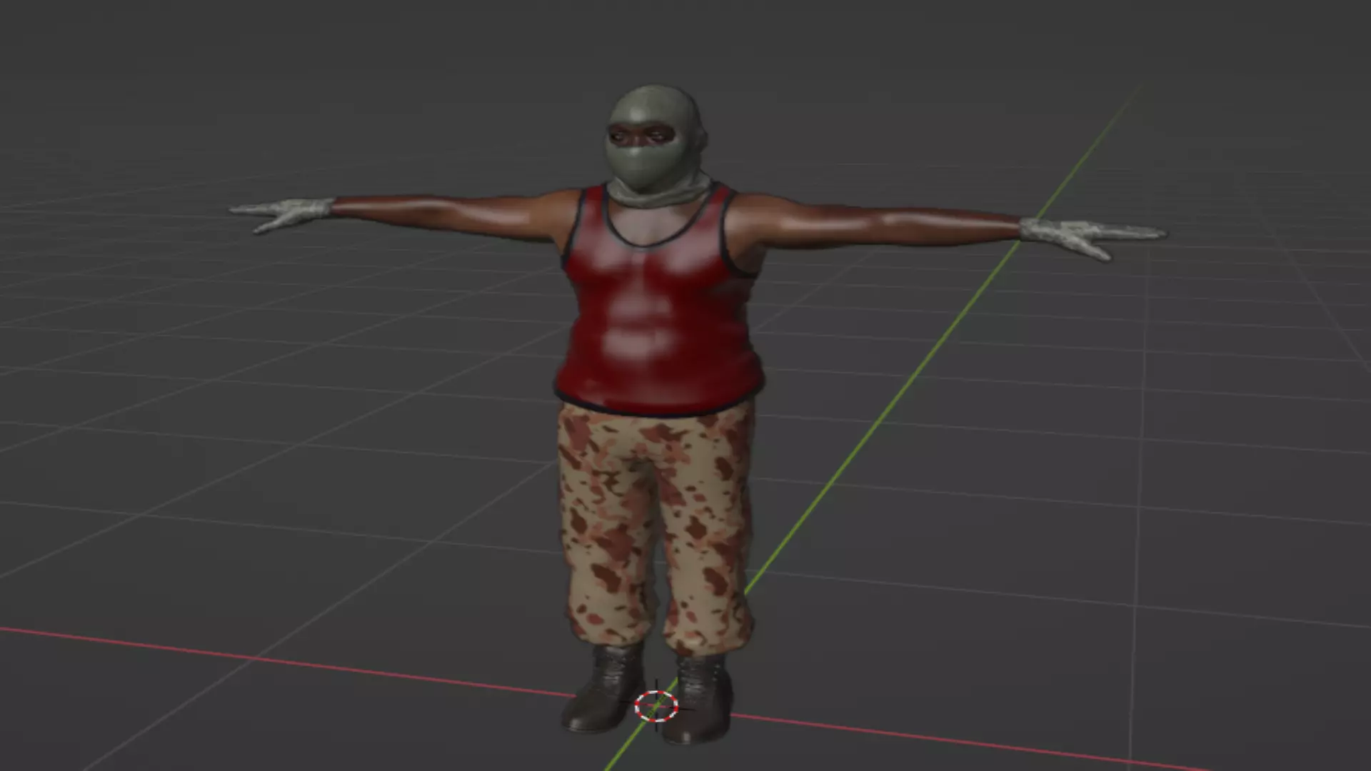 pirate slaver Low-poly 3D model_0