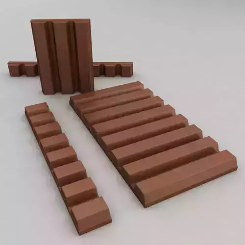 Chocolate bars 3d model 