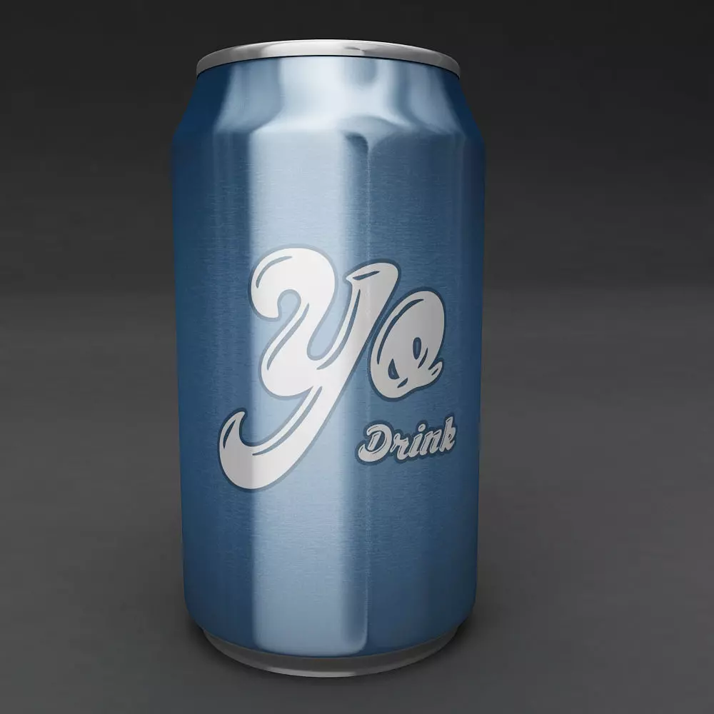 Cold drink can 3d model  3D model_0
