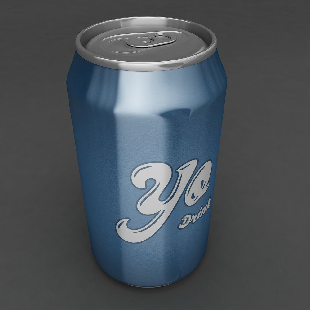 Cold drink can 3d model  3D model_1