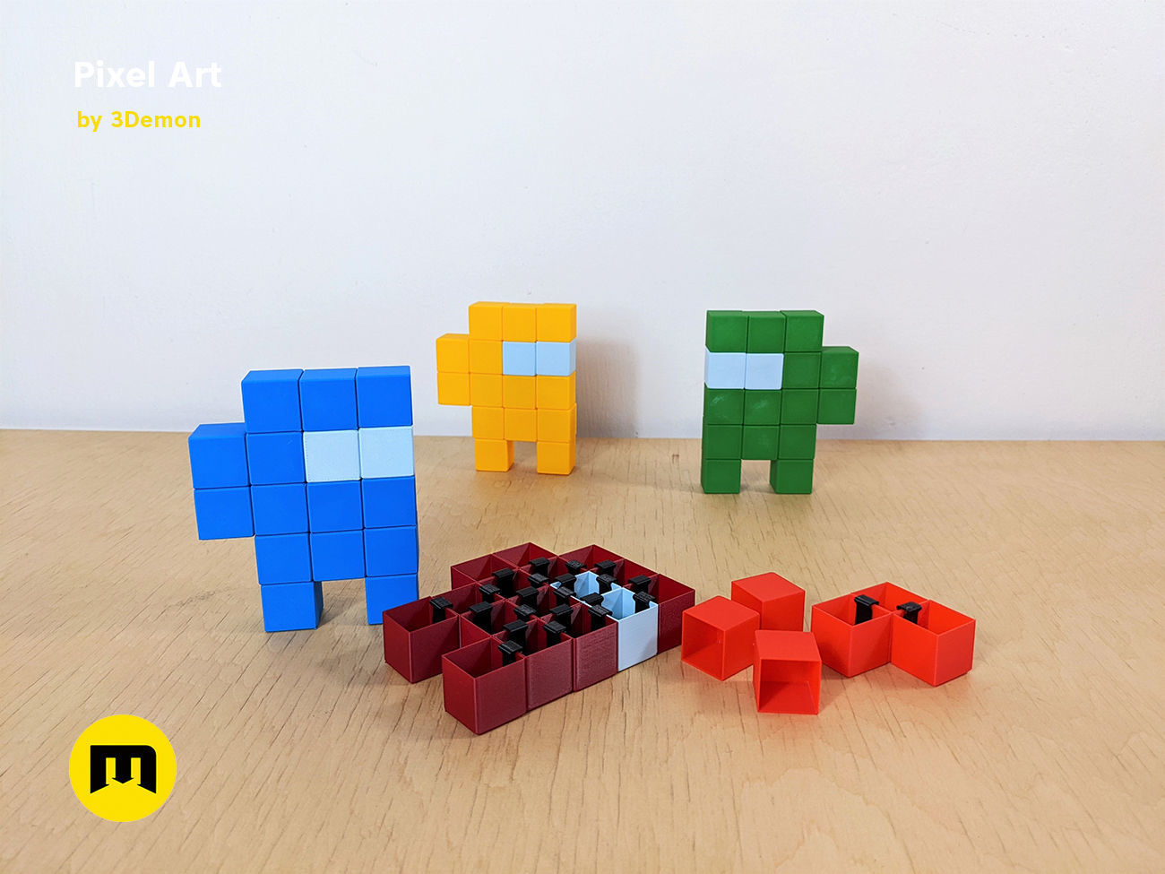Pixel Art Building Blocks Free 3D print model_1