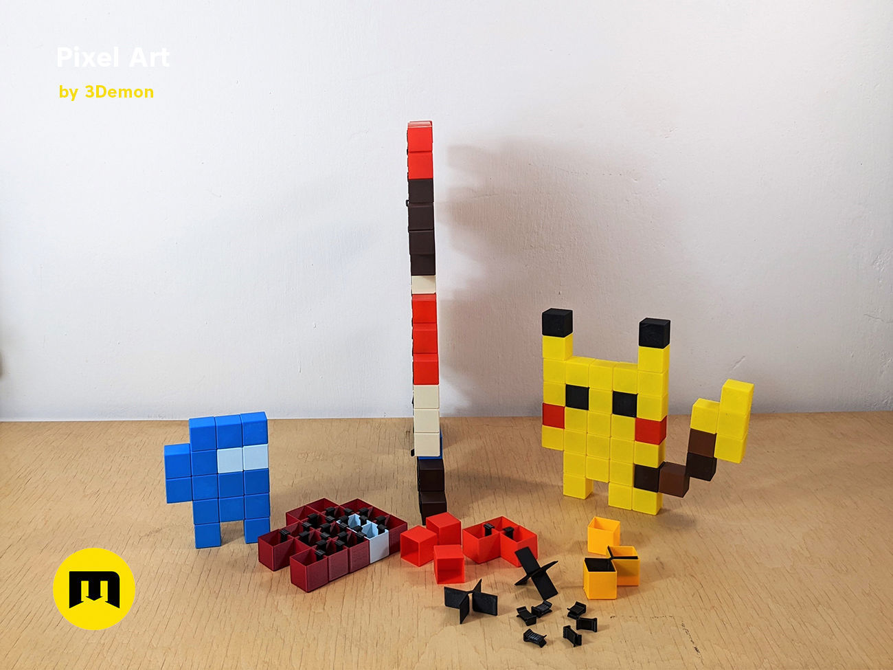 Pixel Art Building Blocks Free 3D print model_12