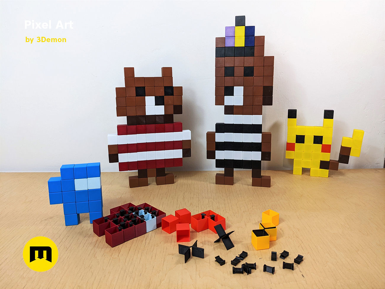 Pixel Art Building Blocks Free 3D print model_21