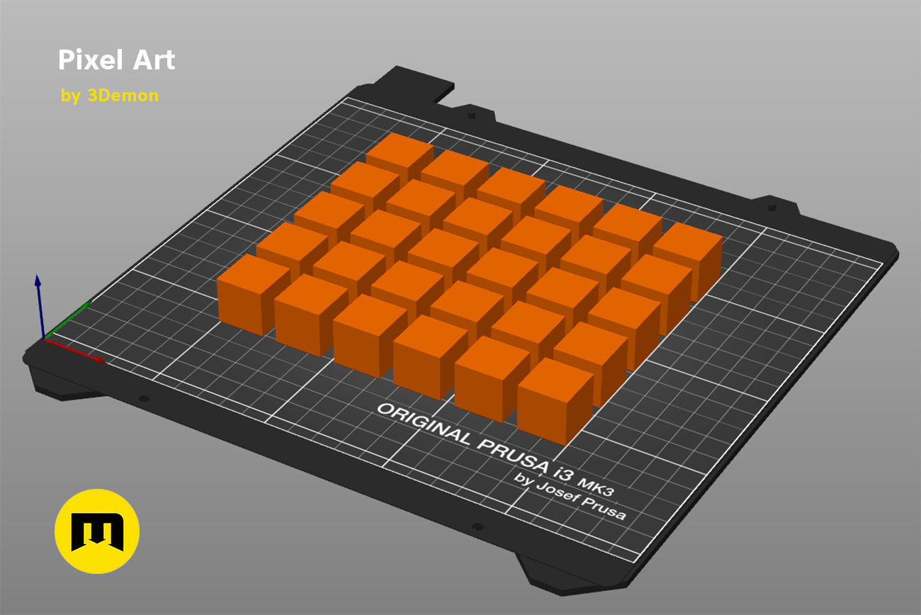 Pixel Art Building Blocks Free 3D print model_4