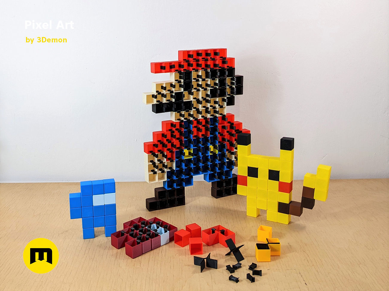 Pixel Art Building Blocks Free 3D print model_13