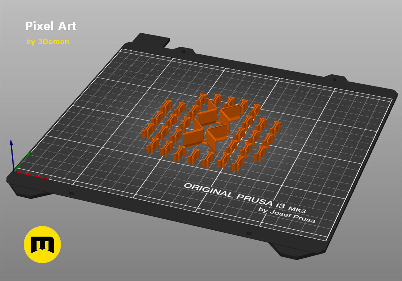 Pixel Art Building Blocks Free 3D print model_6