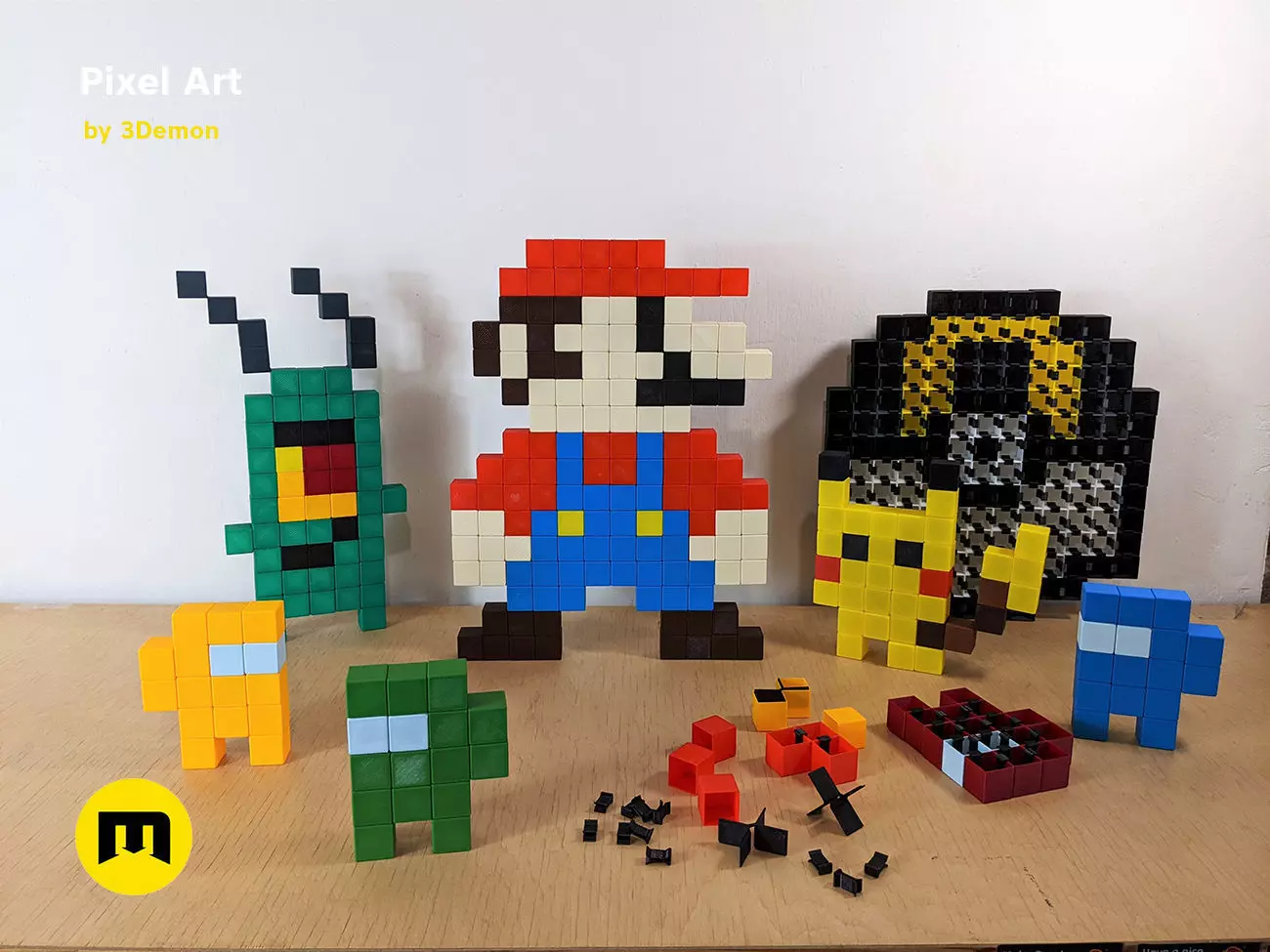 Pixel Art Building Blocks Free 3D print model_0