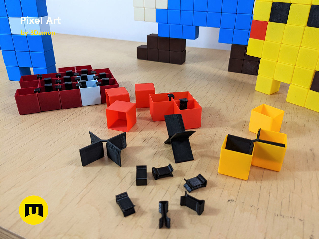 Pixel Art Building Blocks Free 3D print model_15