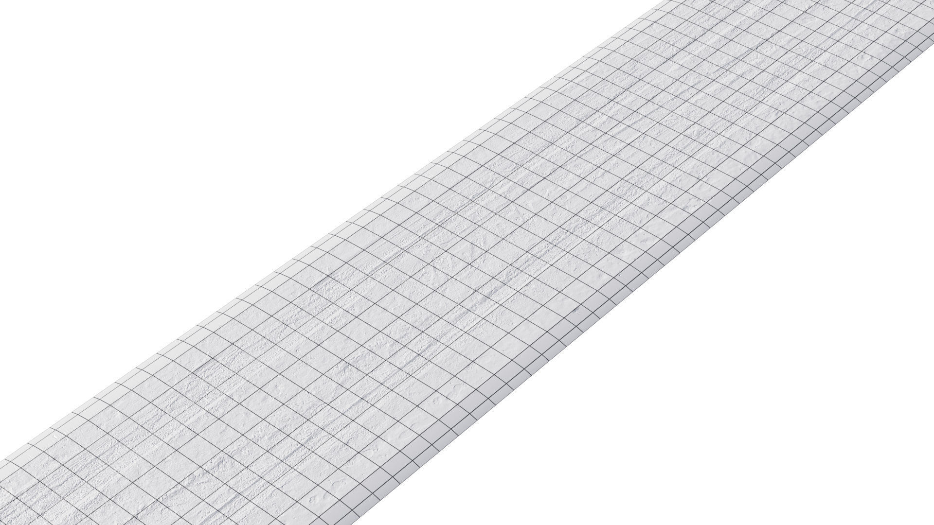 Snowy asphalt road 3D model_4