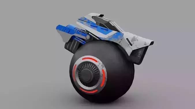 one wheel  futuristic vehicle 
