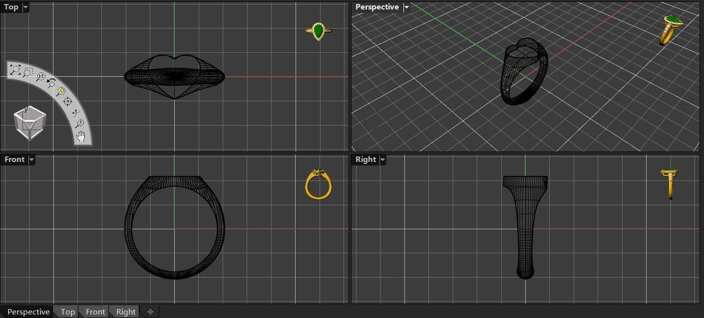 Signet Ring heart 3D print model_5
