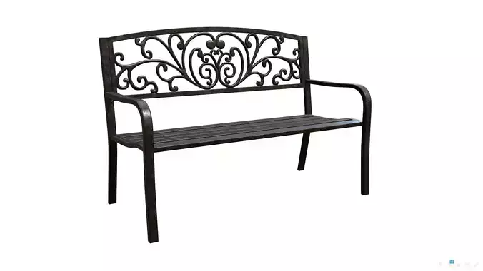 Park Bench 02 - Game-ready - PBR