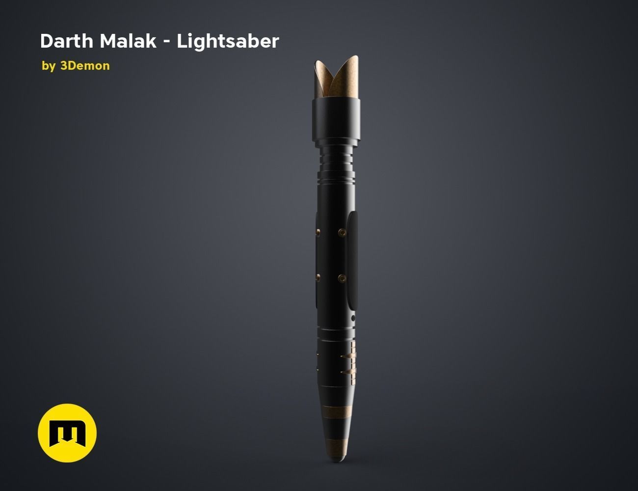 Darth Malak - Armor and Lightsaber Set 3D print model_6