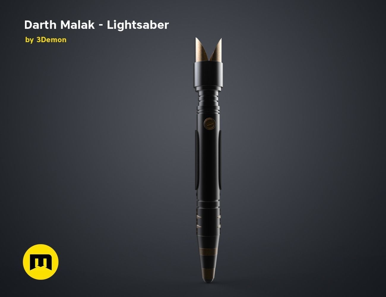 Darth Malak - Armor and Lightsaber Set 3D print model_17