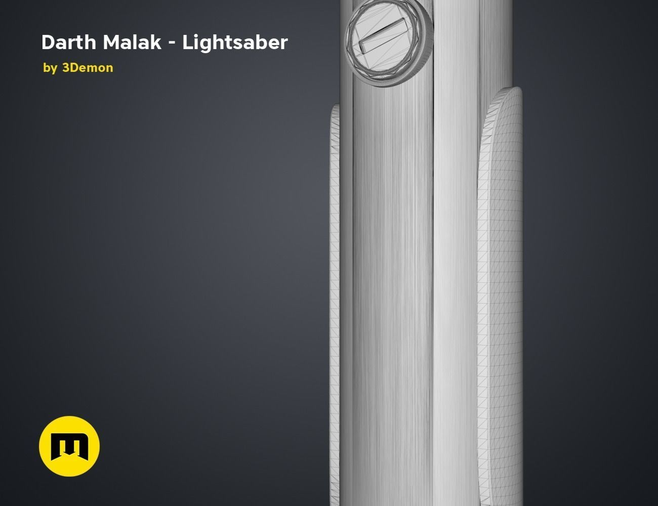 Darth Malak - Armor and Lightsaber Set 3D print model_20