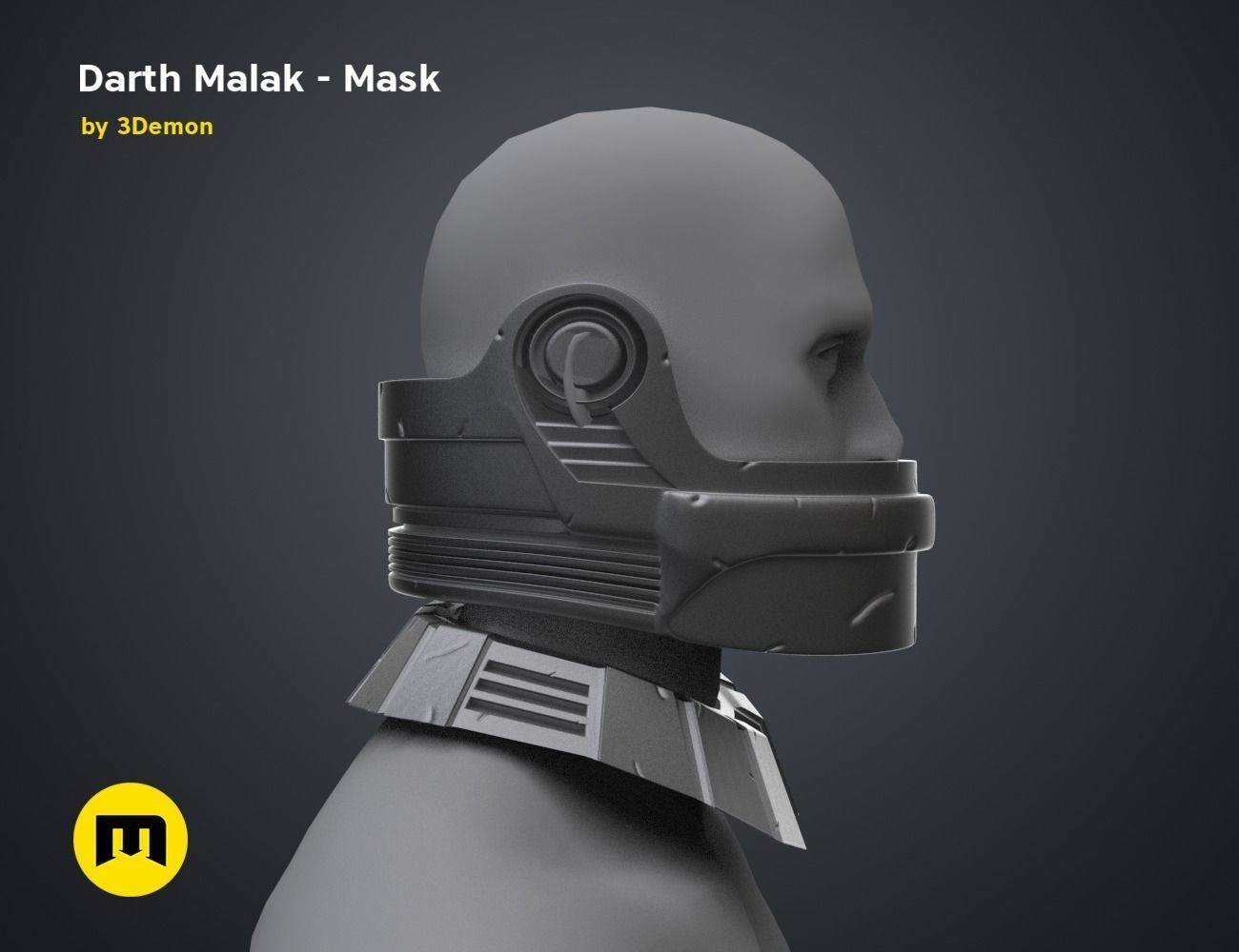 Darth Malak - Armor and Lightsaber Set 3D print model_11