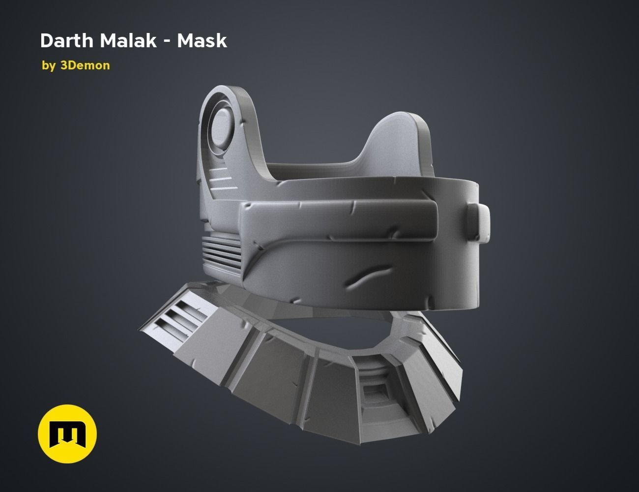 Darth Malak - Armor and Lightsaber Set 3D print model_5