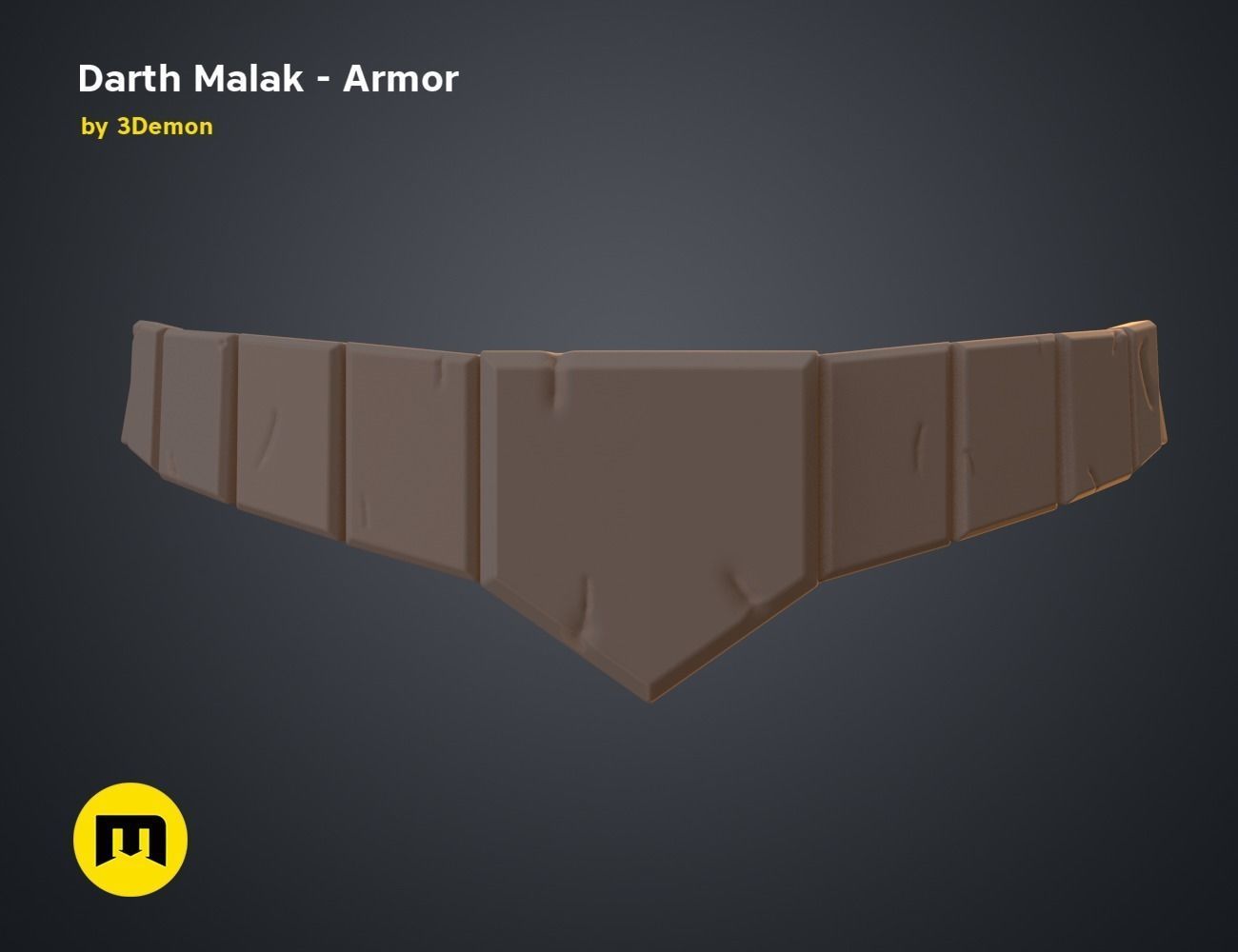 Darth Malak - Armor and Lightsaber Set 3D print model_31