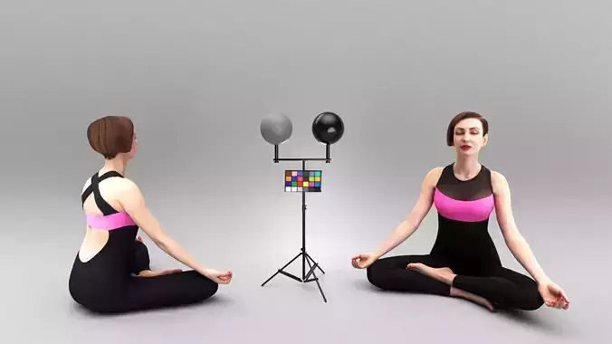 Beautiful woman doing yoga 332