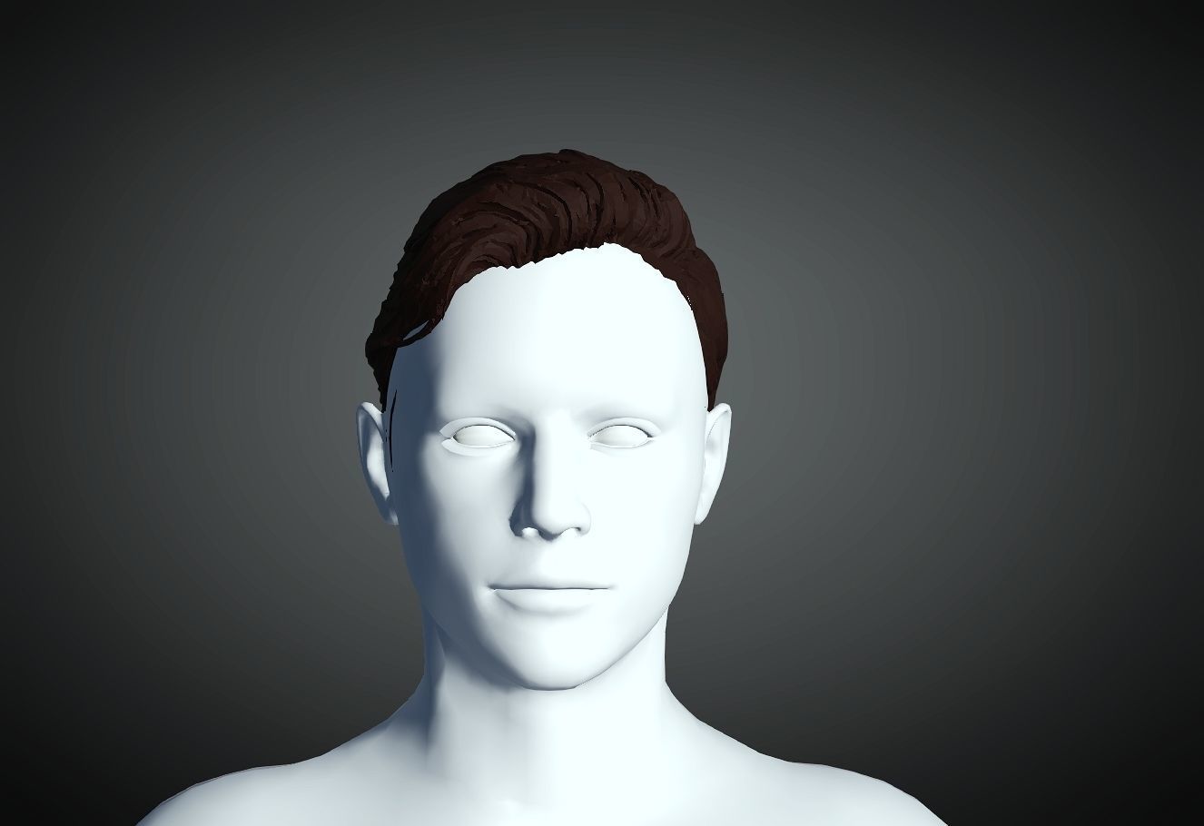 3D Hair style for Man 22 3D model 3D print model_1