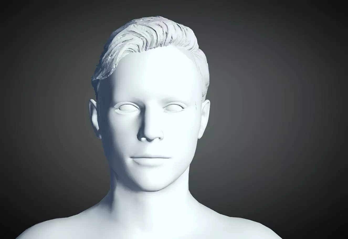 3D Hair style for Man 22 3D model 3D print model_0