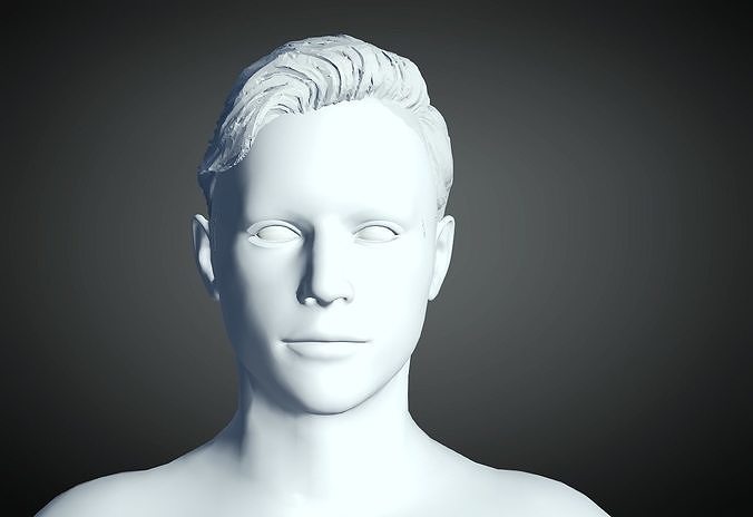 3D Hair style for Man 22 3D model 3D print model