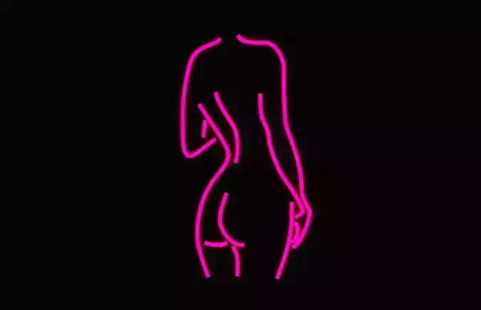 Neon Girl sexy body decoration p1