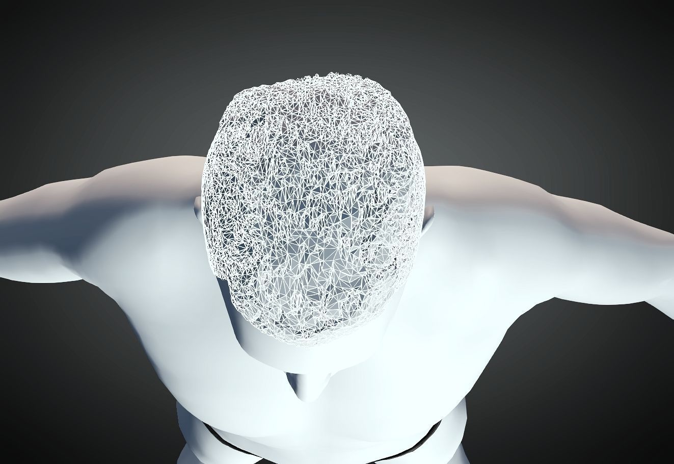 3D Hair style for Man 23 3D model 3D print model_4