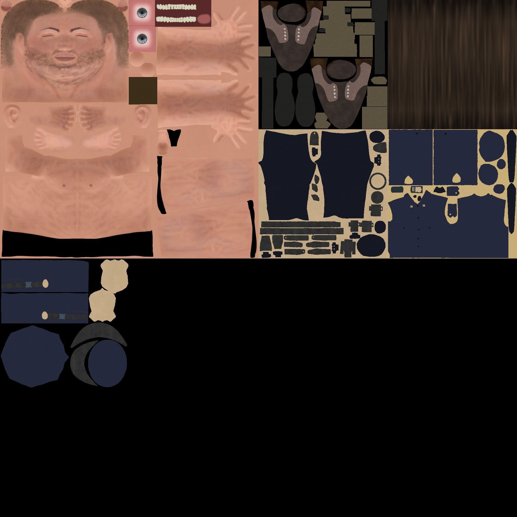 policman police officer Low-poly 3D model_7