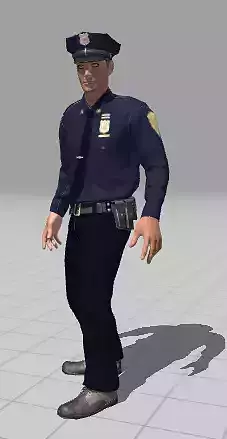 policman police officer Low-poly 3D model