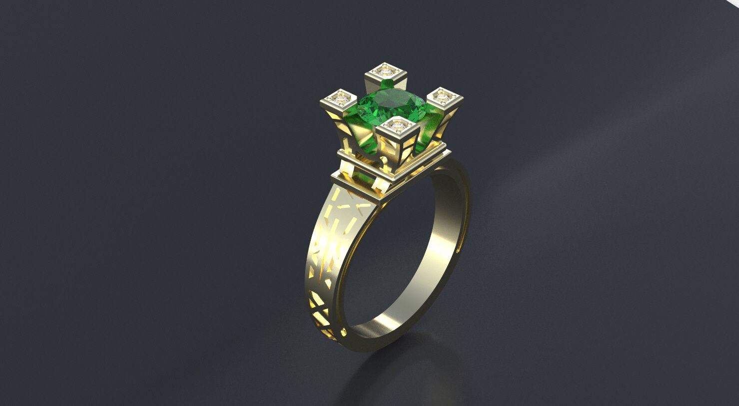 Ring Tour Eiffel 3D print model 3D print model_2