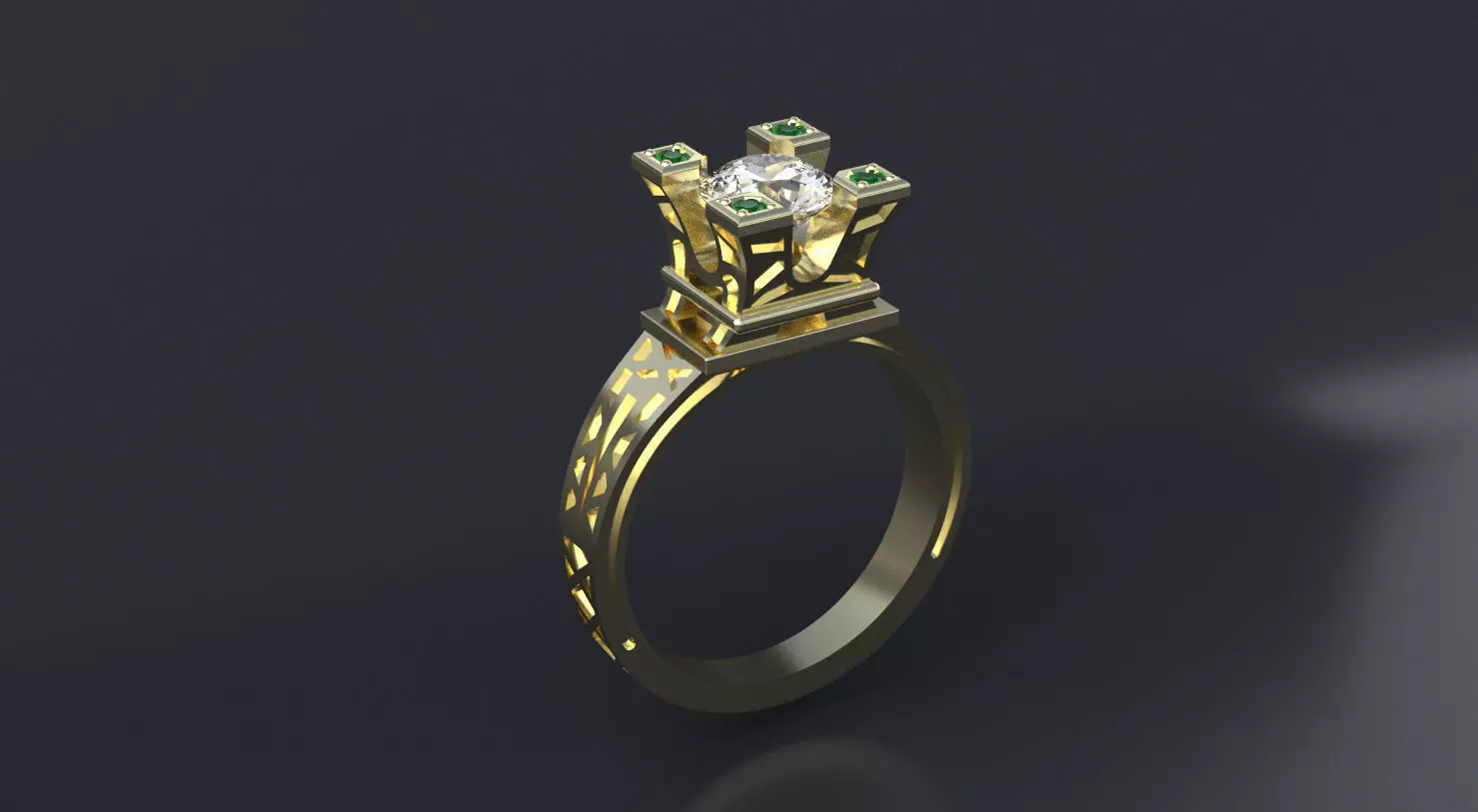 Ring Tour Eiffel 3D print model 3D print model_0