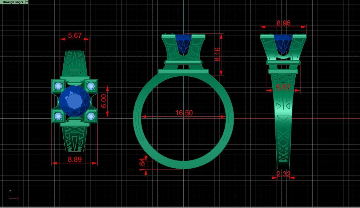 Ring Tour Eiffel 3D print model 3D print model_8