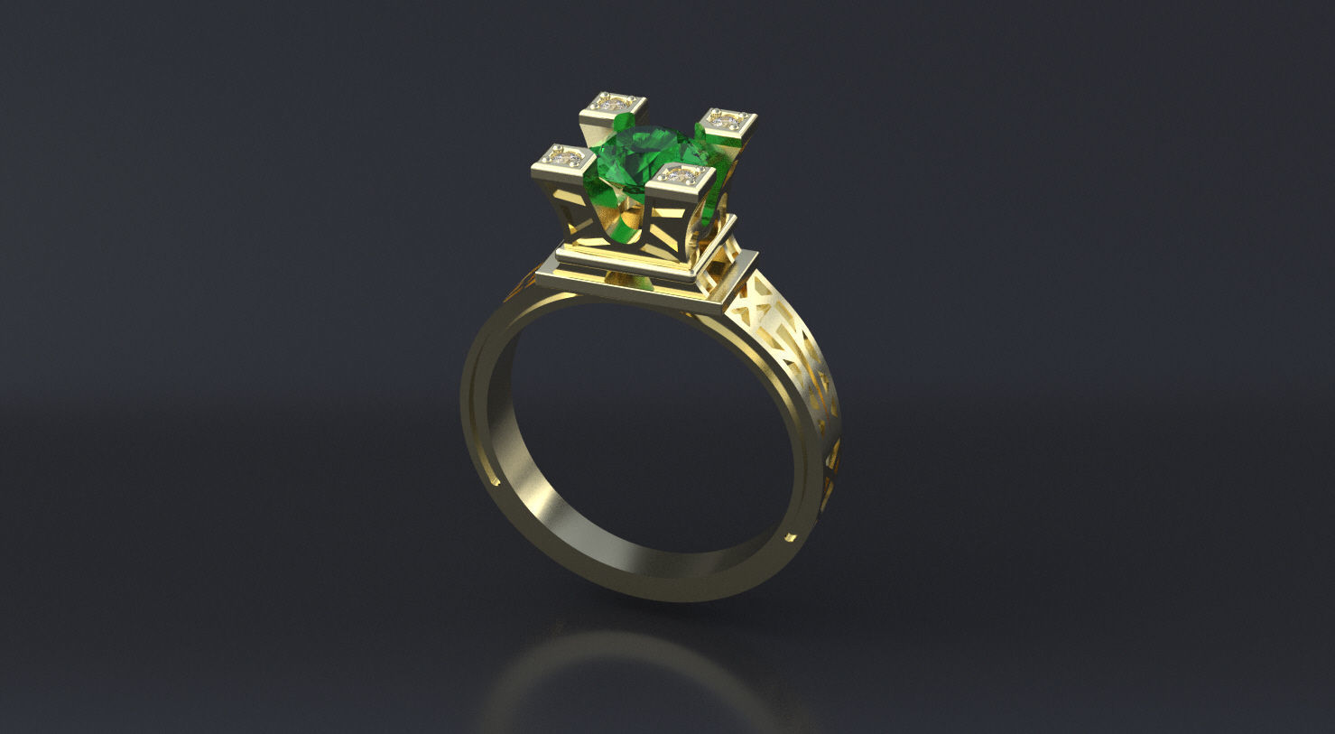 Ring Tour Eiffel 3D print model 3D print model_3